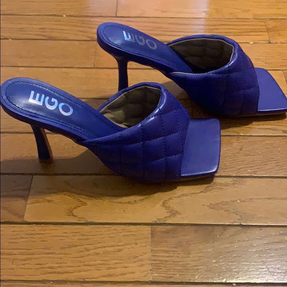 Purple Square Toe Sandals